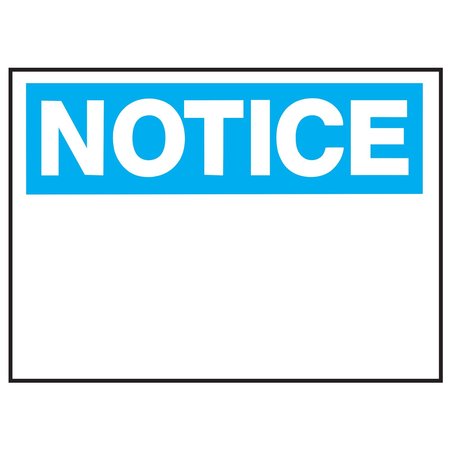 HY-KO Notice (Blue/White) Sign 10" x 14", 5PK A02091